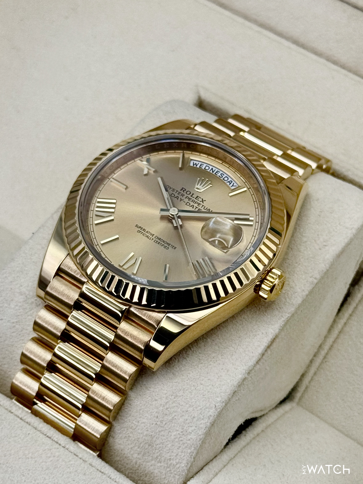 2019 Rolex Day-Date 40mm 228238 Presidential Champagne Dial (RSC WARRANTY)