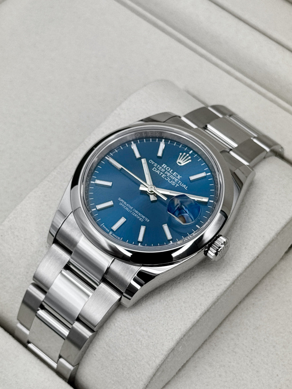 NEW 2026 Rolex Datejust 36mm 126200 Stainless Steel Oyster Blue Dial