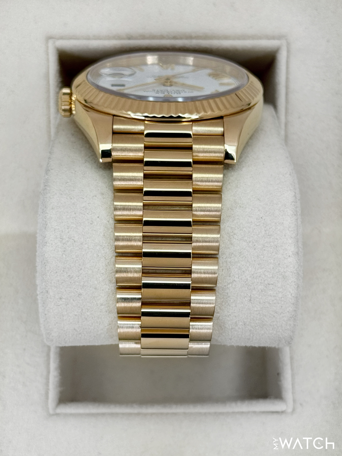 2021 Rolex Day-Date 40mm 228238 Presidential Roman Numeral White Dial