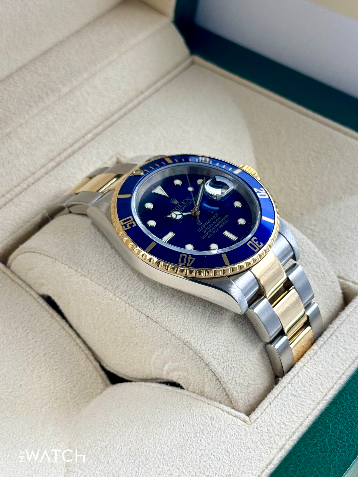 2004 Rolex Submariner "Bluesy" 40mm 16613 Two-Tone Blue Dial