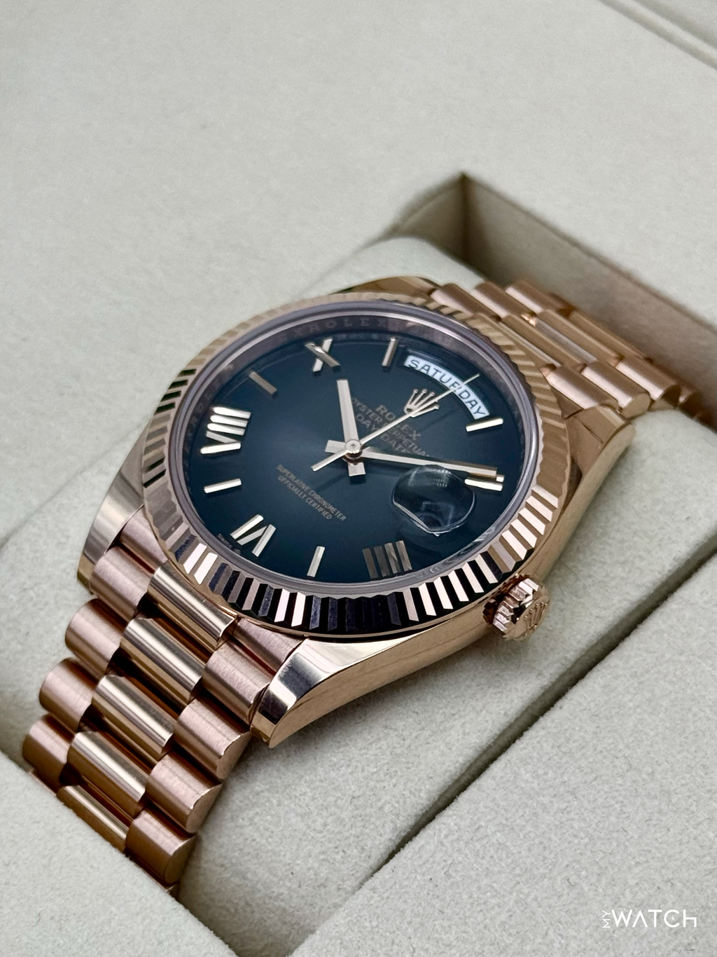 2025 Rolex Day-Date 40mm 228235 Presidential Slate Ombre Dial