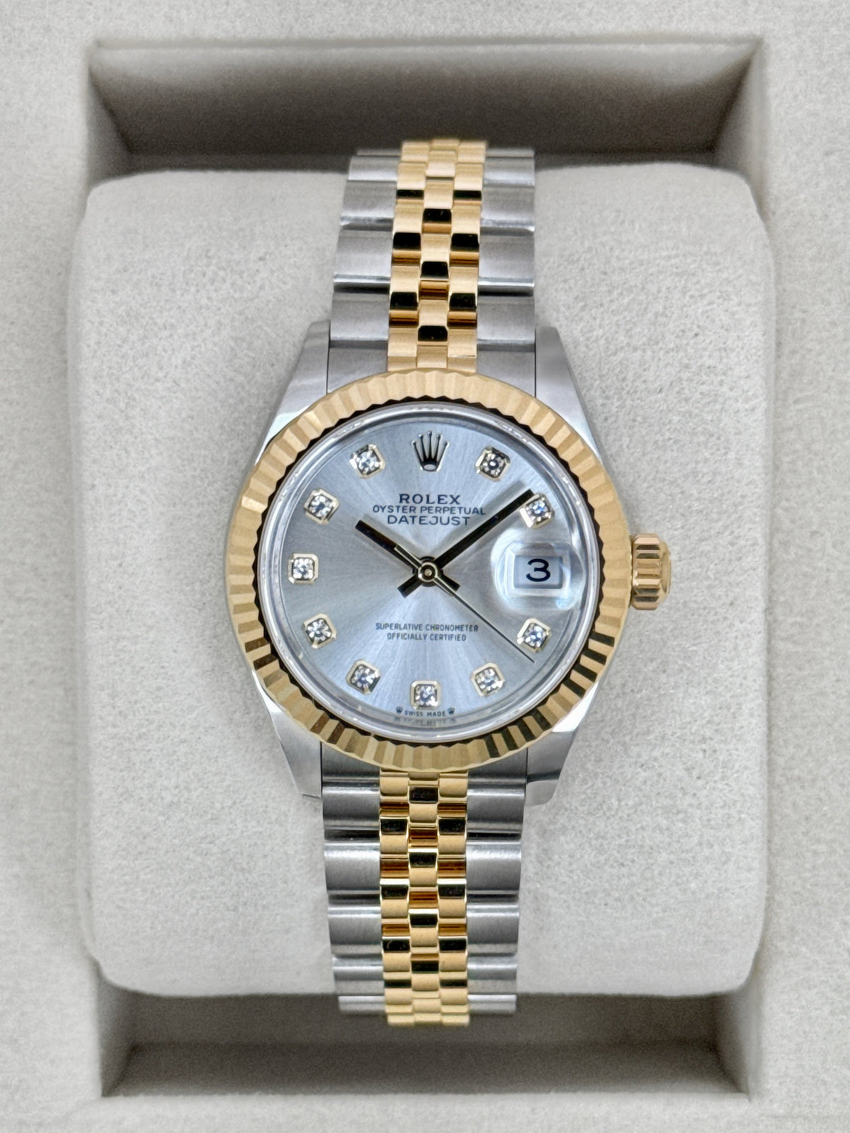NEW 2026 Rolex Lady Datejust 28mm 279173 Two-Tone Jubilee Silver Diamond Dial