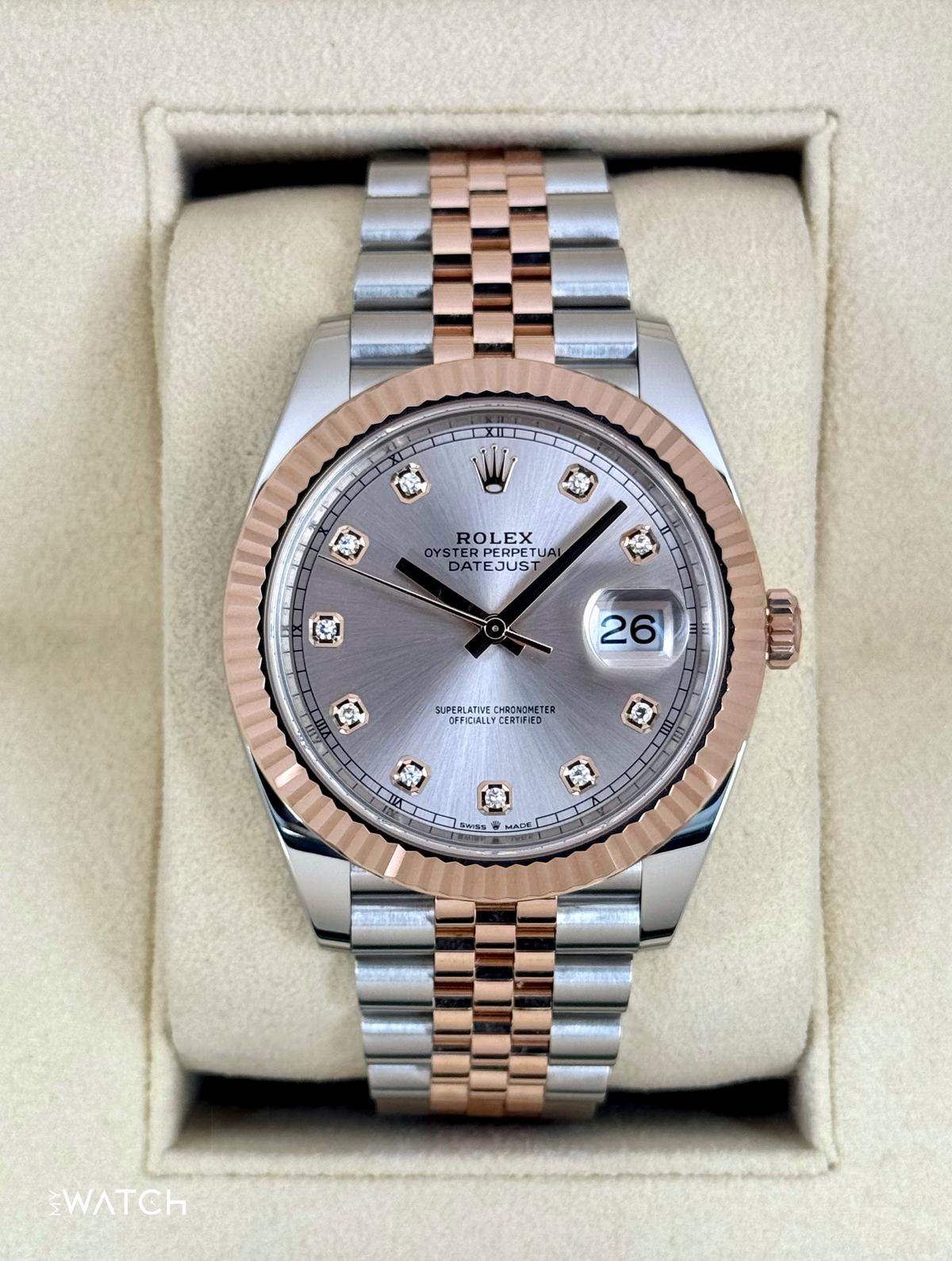 2022 Rolex Datejust 41mm 126331 Two-Tone Jubilee Sundust Diamond Dial
