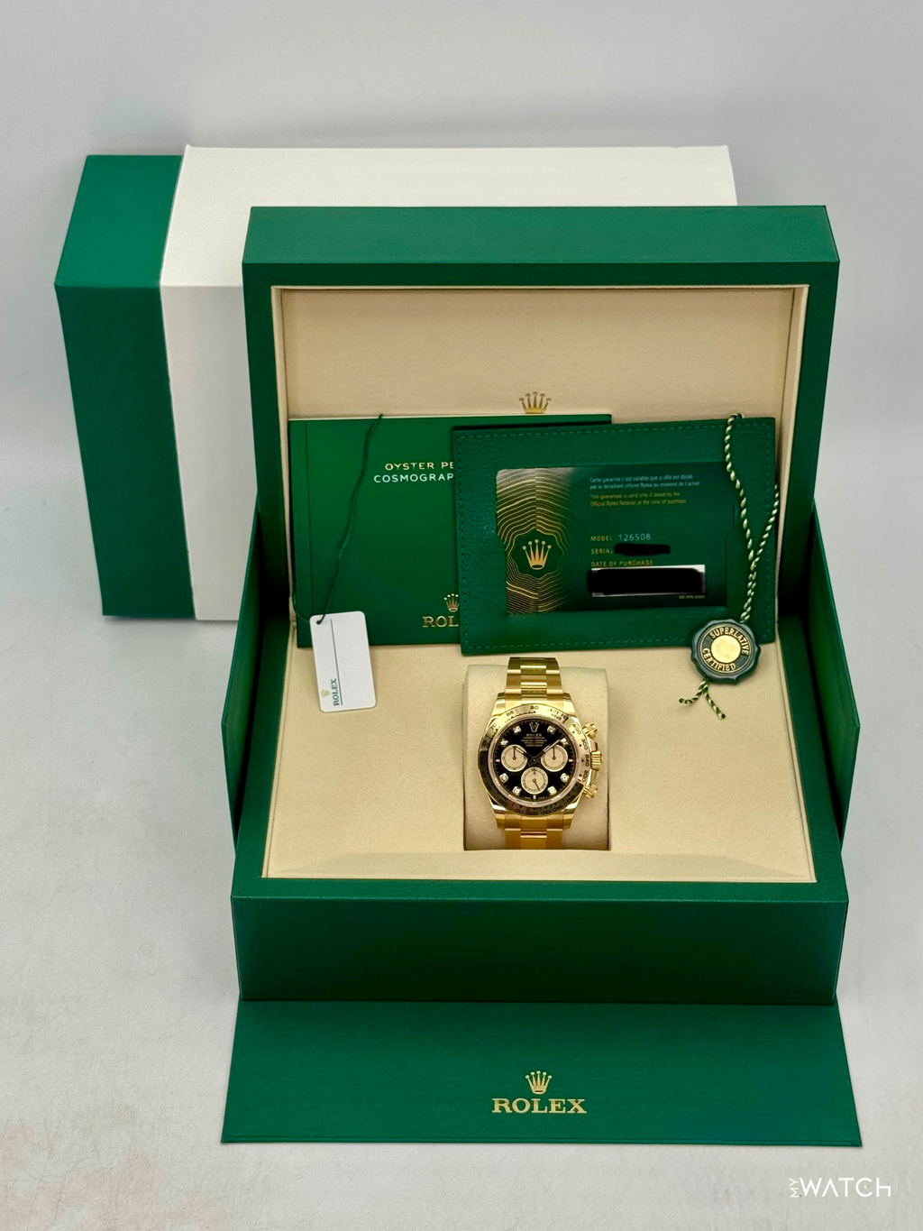 NEW 2026 Rolex Daytona 40mm 126508 18K Yellow Gold Black Diamond Dial