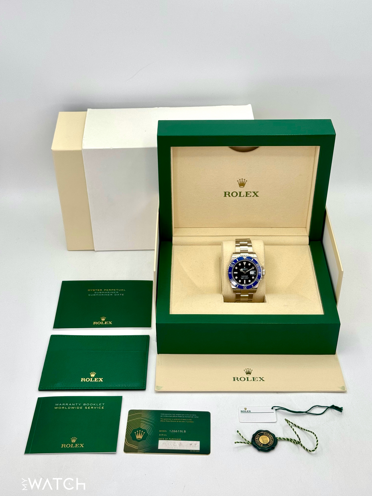 NEW 2022 Rolex Submariner “Cookie Monster ” 41mm 126619LB White Gold Black Dial