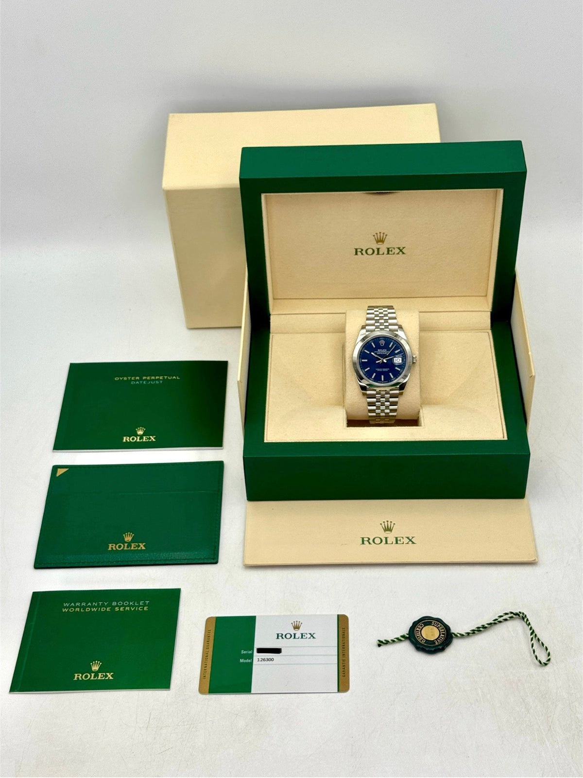 2019 Rolex Datejust 41mm 126300 Stainless Steel Jubilee Blue Dial