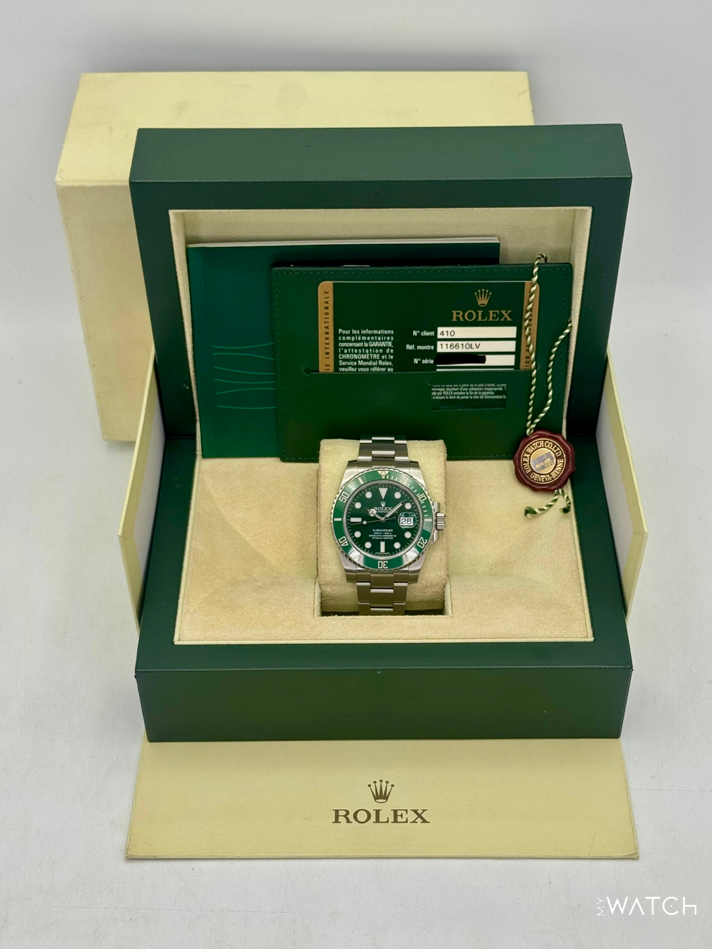 2013 Rolex Submariner “Hulk” 40mm 116610LV Green Dial