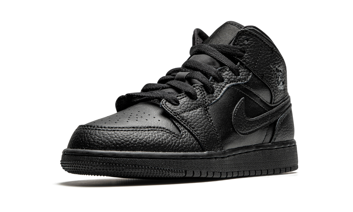 Air Jordan 1 Mid GS "Triple Black" 554725 091