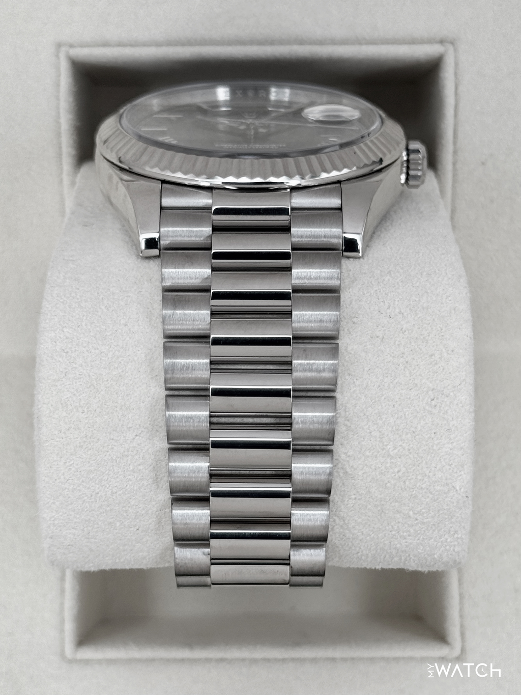 2022 Rolex Day-Date 40mm 228239 Presidential 18kt White Gold Olive Dial