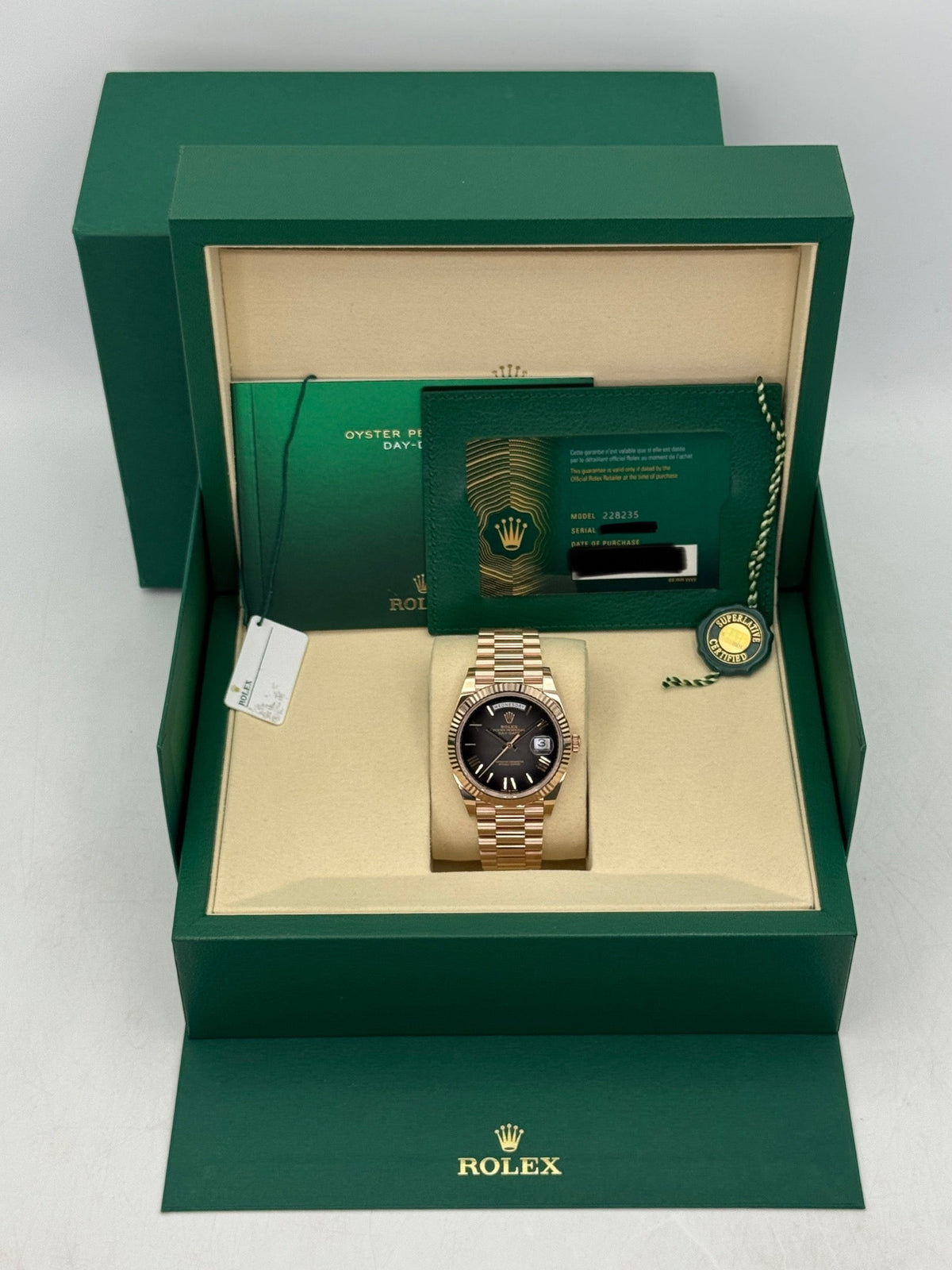2026 Rolex Day-Date 40mm 228235 Presidential Slate Ombre Dial