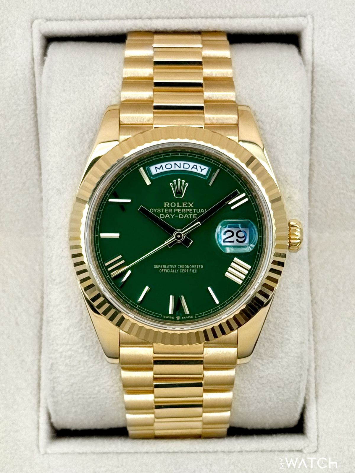 2022 Rolex Day-Date 40mm 228238 Presidential Green Dial