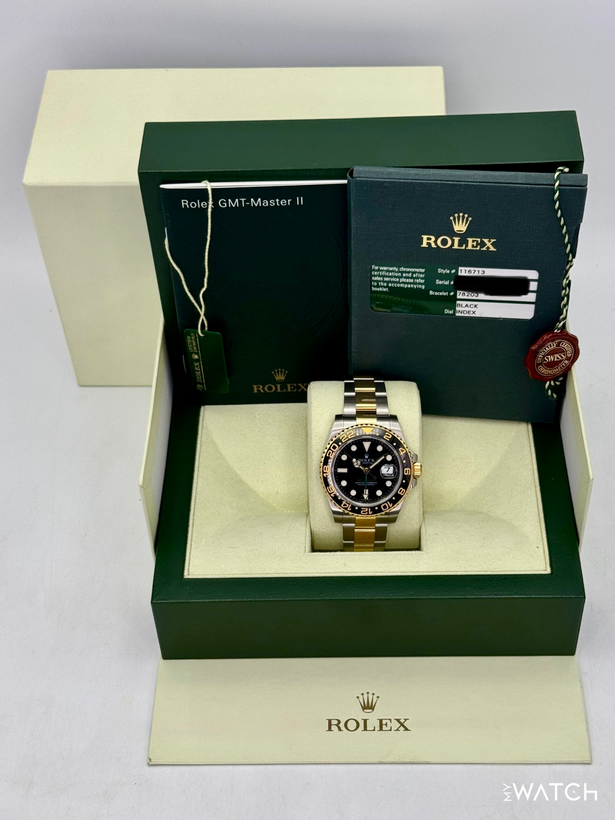 2012 Rolex GMT-Master II 40mm 116713LN Two-Tone Black Dial