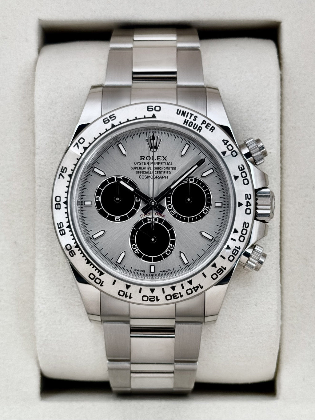 NEW 2026 Rolex Daytona 40mm 126509 White Gold Silver Ghost Dial