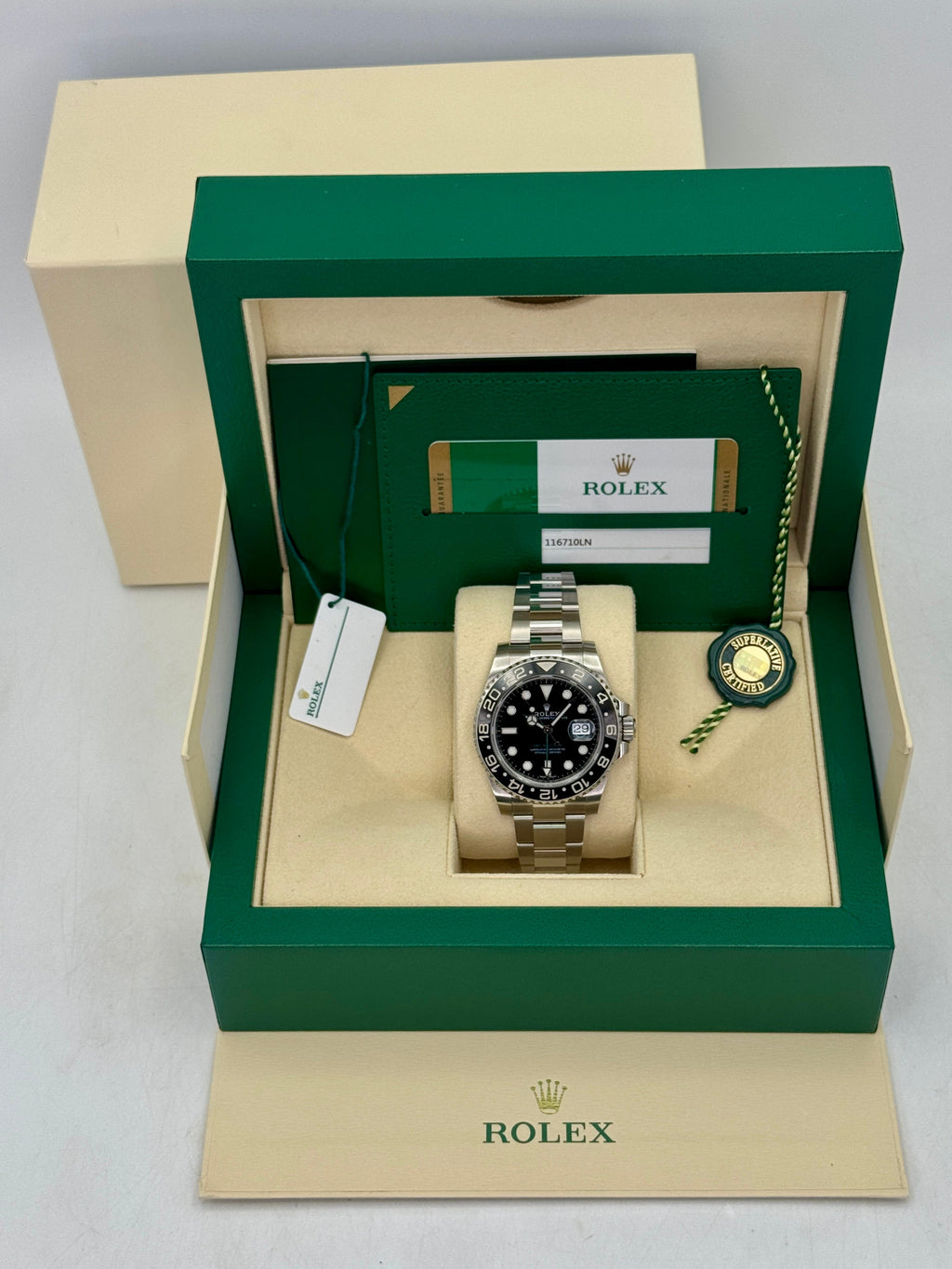 2018 Rolex GMT-Master II 40mm 116710LN Stainless Steel Black Dial