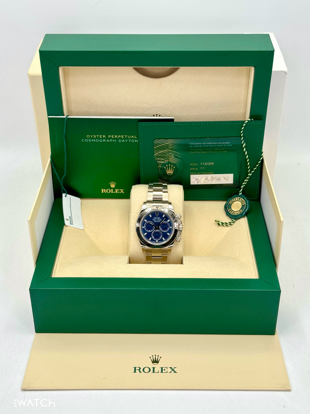 2021 Rolex Daytona 40mm 116509 White Gold Blue Dial