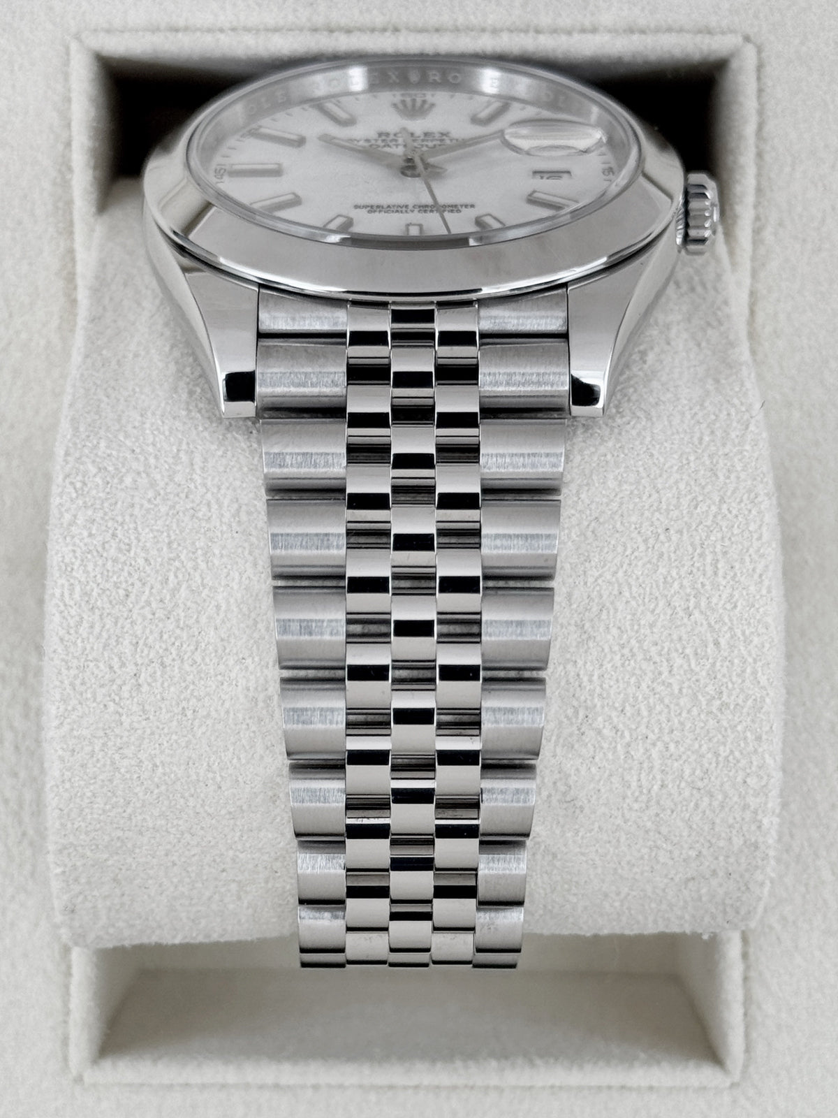 2024 Rolex Datejust 41mm 126300 Stainless Steel Jubilee White Dial