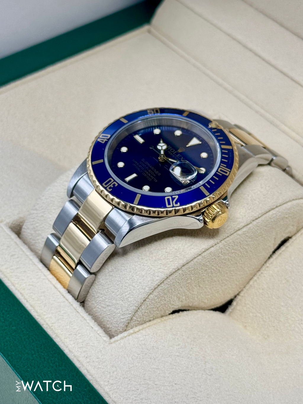 2004 Rolex Submariner "Bluesy" 40mm 16613 Two-Tone Blue Dial