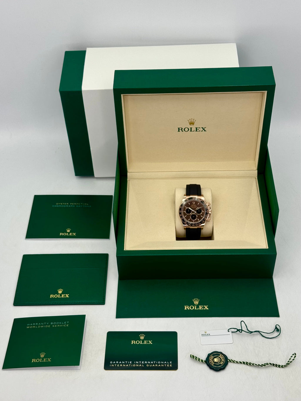 NEW 2026 Rolex Daytona 40mm 126515LN Rose Gold Oysterflex Chocolate Dial
