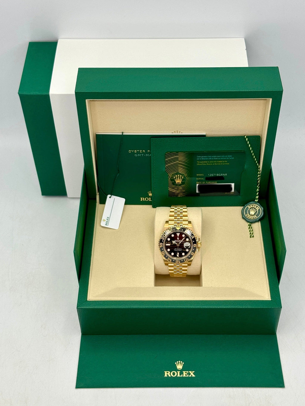 NEW 2026 Rolex GMT-Master II 40mm 126718GRNR Jubilee Tiger Iron Dial