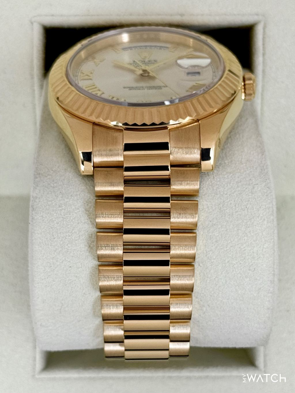 2012 Rolex Day-Date II 41mm 218238 Presidential Yellow Gold Silver Dial
