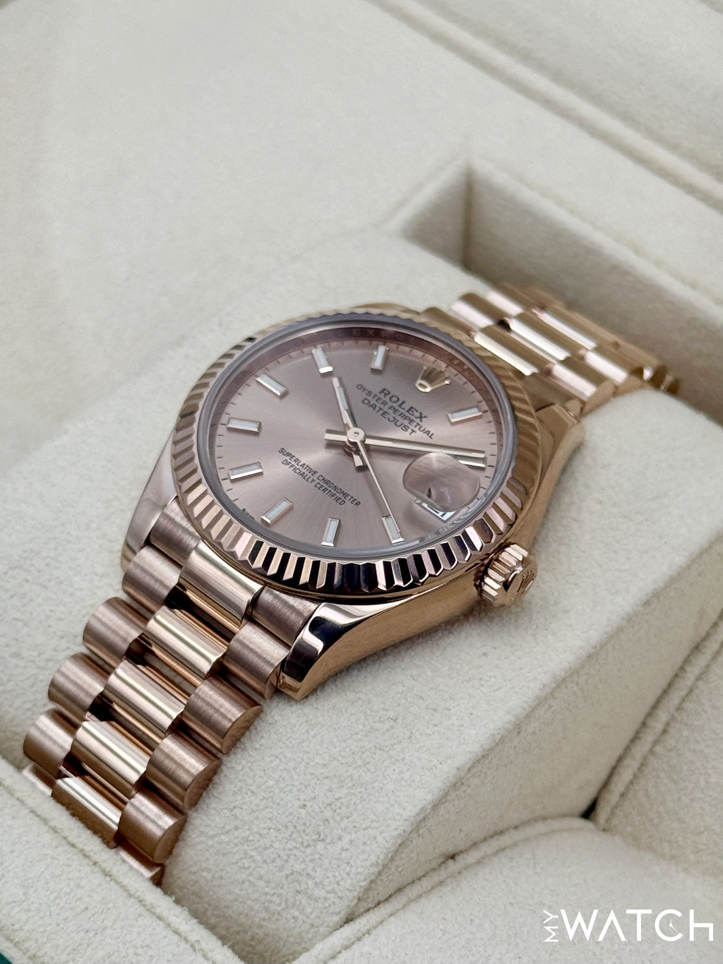Rolex Ladies Datejust 31mm 278275 Rose Gold Rose Dial