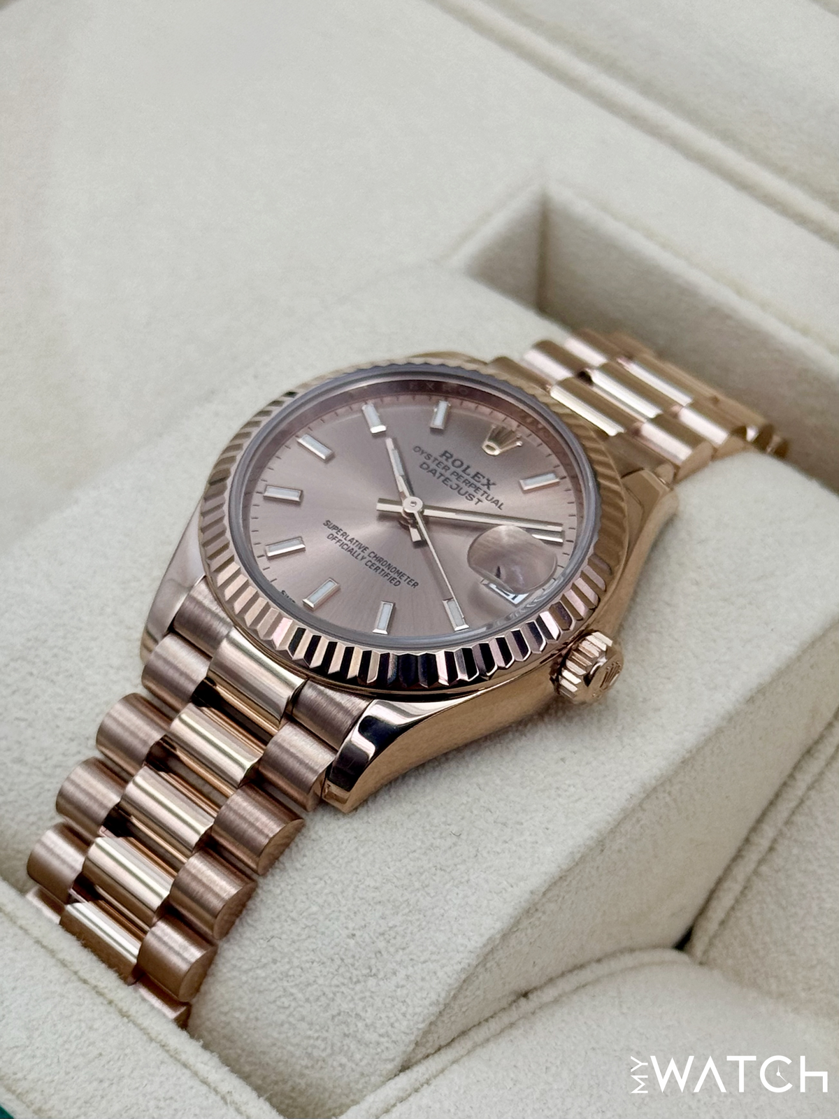Rolex Ladies Datejust 31mm 278275 Rose Gold Rose Dial