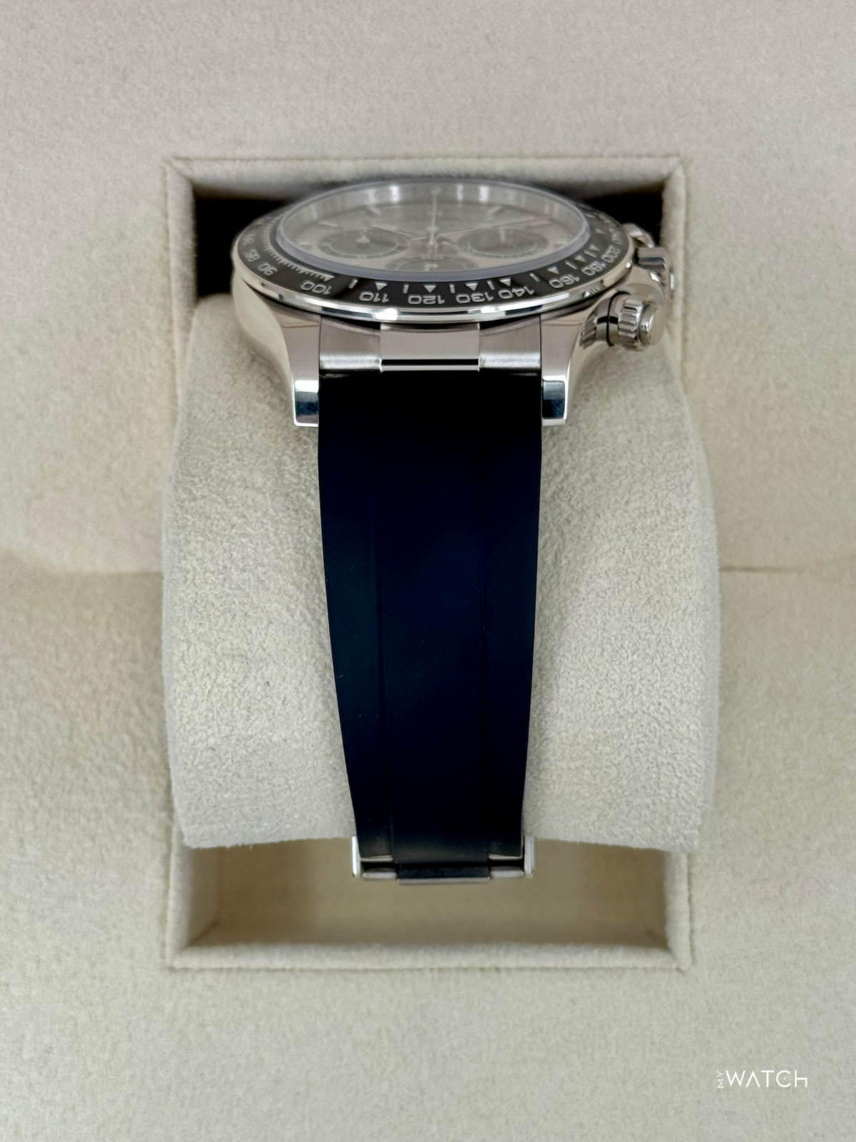 2025 Rolex Daytona 40mm 126519LN White Gold Oysterflex Silver Ghost Dial