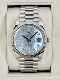 2024 Rolex Day-Date 40mm 228239 White Gold Mother of Pearl Diamond Dial