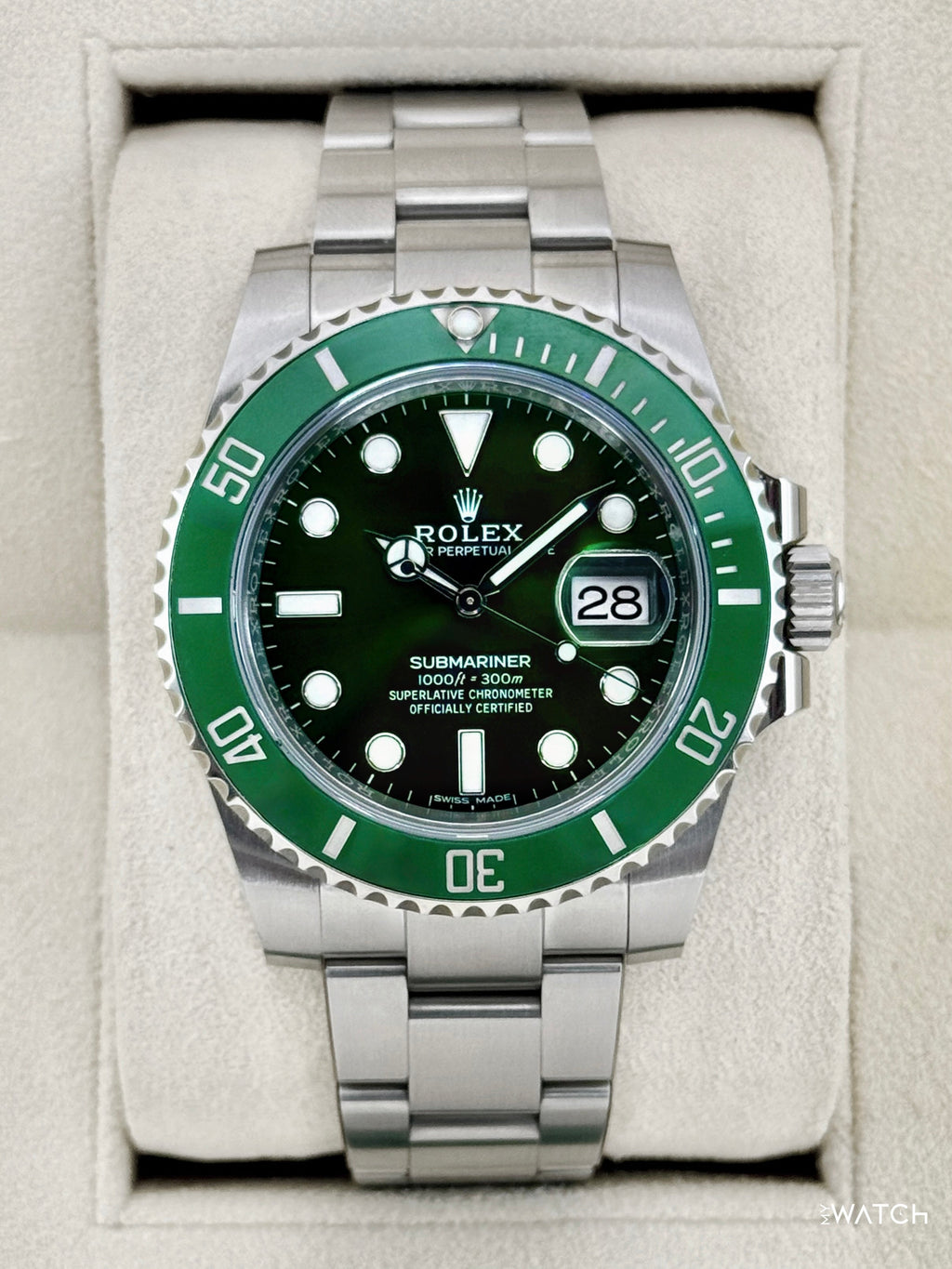 2018 Rolex Submariner “Hulk” 40mm 116610LV Green Dial