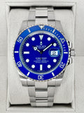 2016 Rolex Submariner Smurf 40mm 116619LB White Gold Blue Dial
