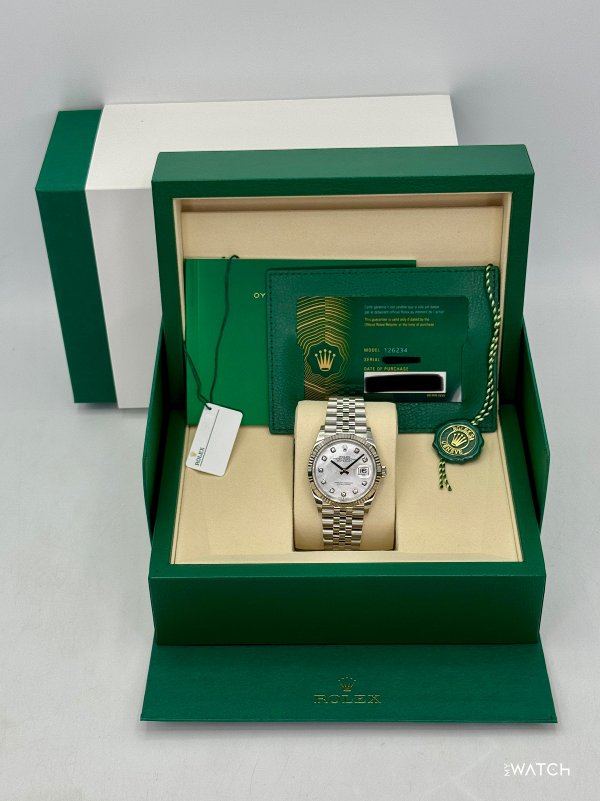 NEW 2026 Rolex Datejust 36mm 126234 Stainless Steel MOP Diamond Dial