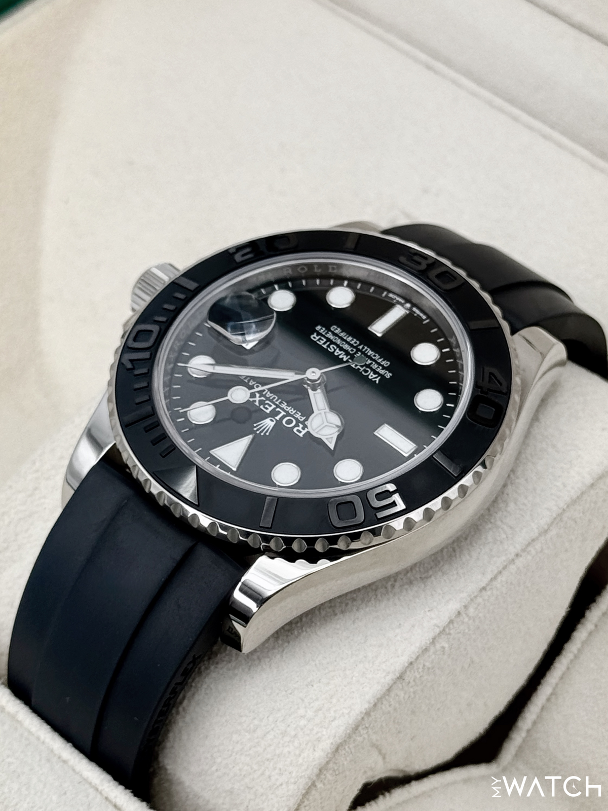 2021 Rolex Yacht-Master 42mm 226659 White Gold Oysterflex Black Dial