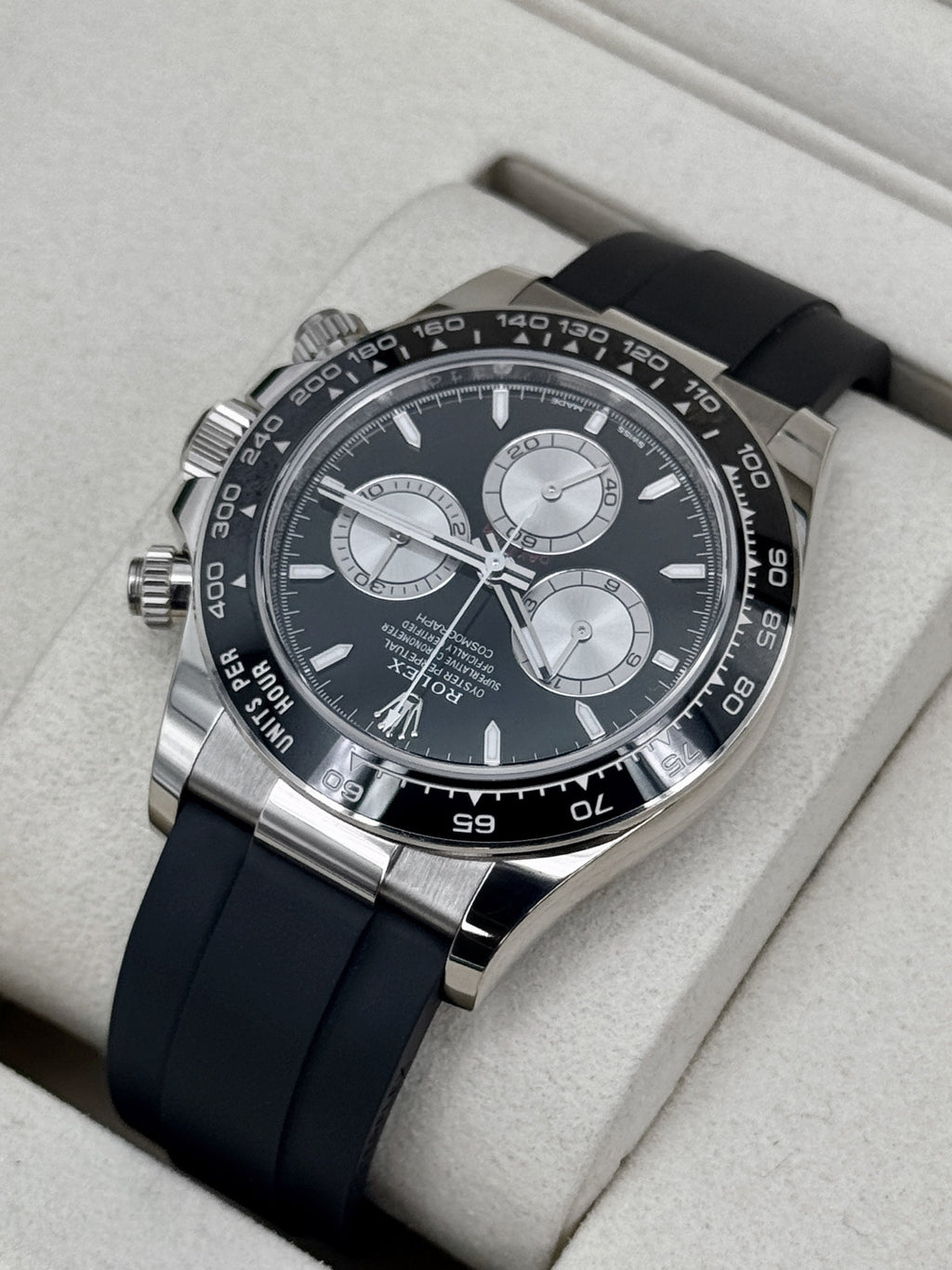 2024 Rolex Daytona Baby Le Mans 40mm 126519LN White Gold Oysterflex Black Dial