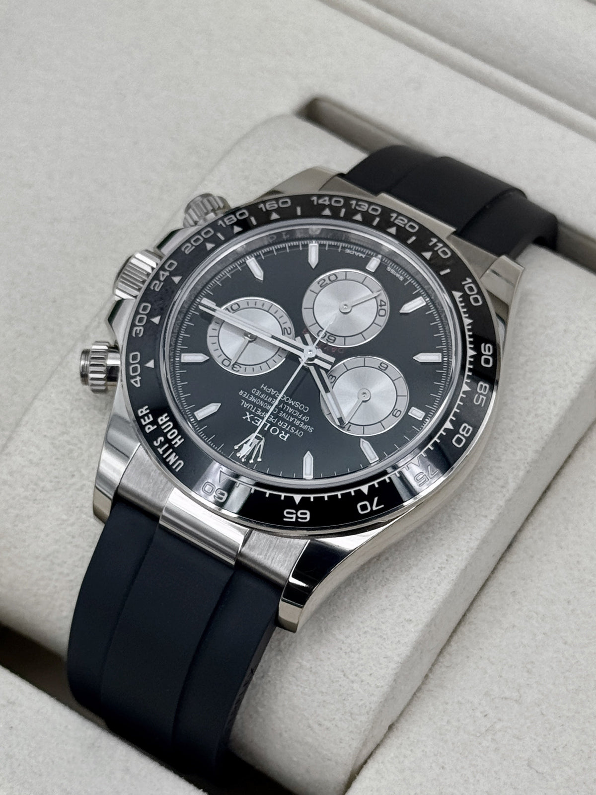 2024 Rolex Daytona Baby Le Mans 40mm 126519LN White Gold Oysterflex Black Dial