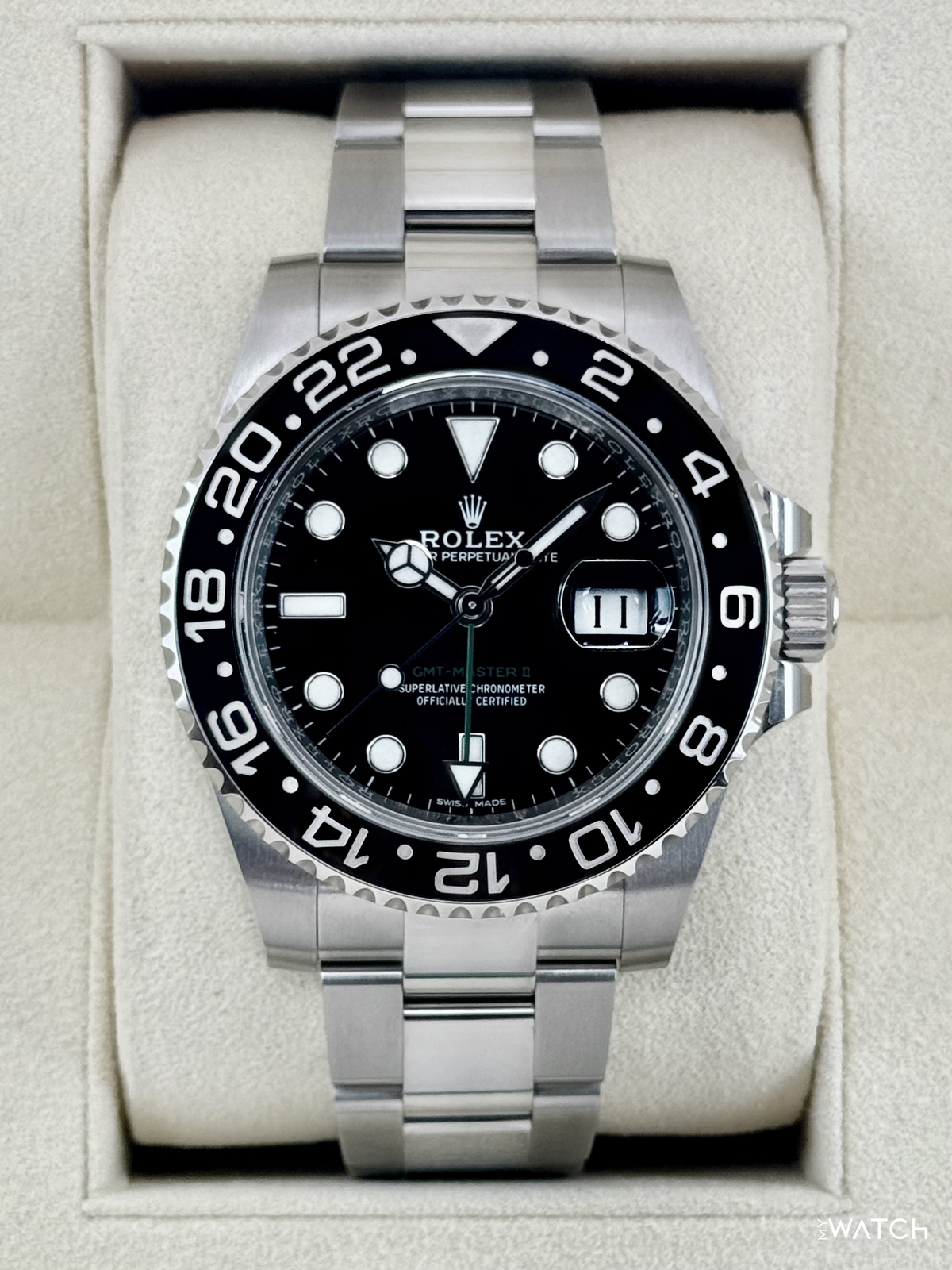 2018 Rolex GMT-Master II 40mm 116710LN Stainless Steel Black Dial