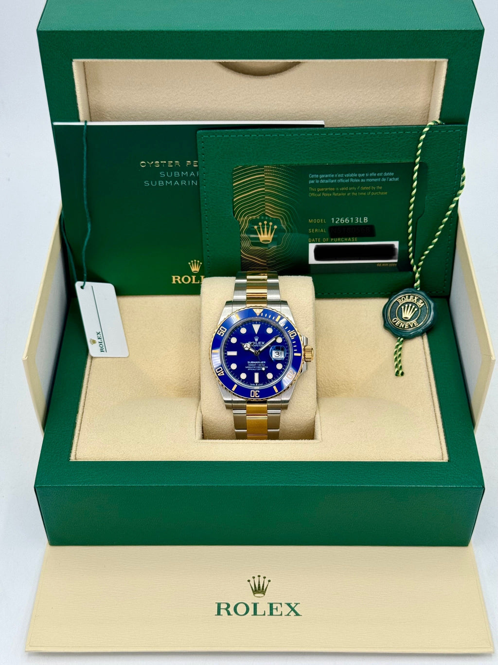 2024 Rolex Submariner "Bluesy" 41mm 126613LB Two-Tone Blue Dial