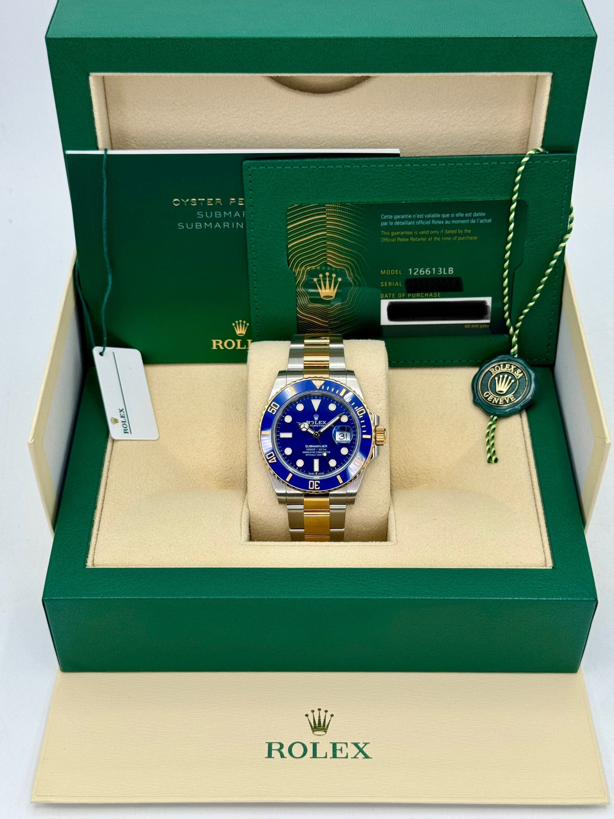 2024 Rolex Submariner "Bluesy" 41mm 126613LB Two-Tone Blue Dial