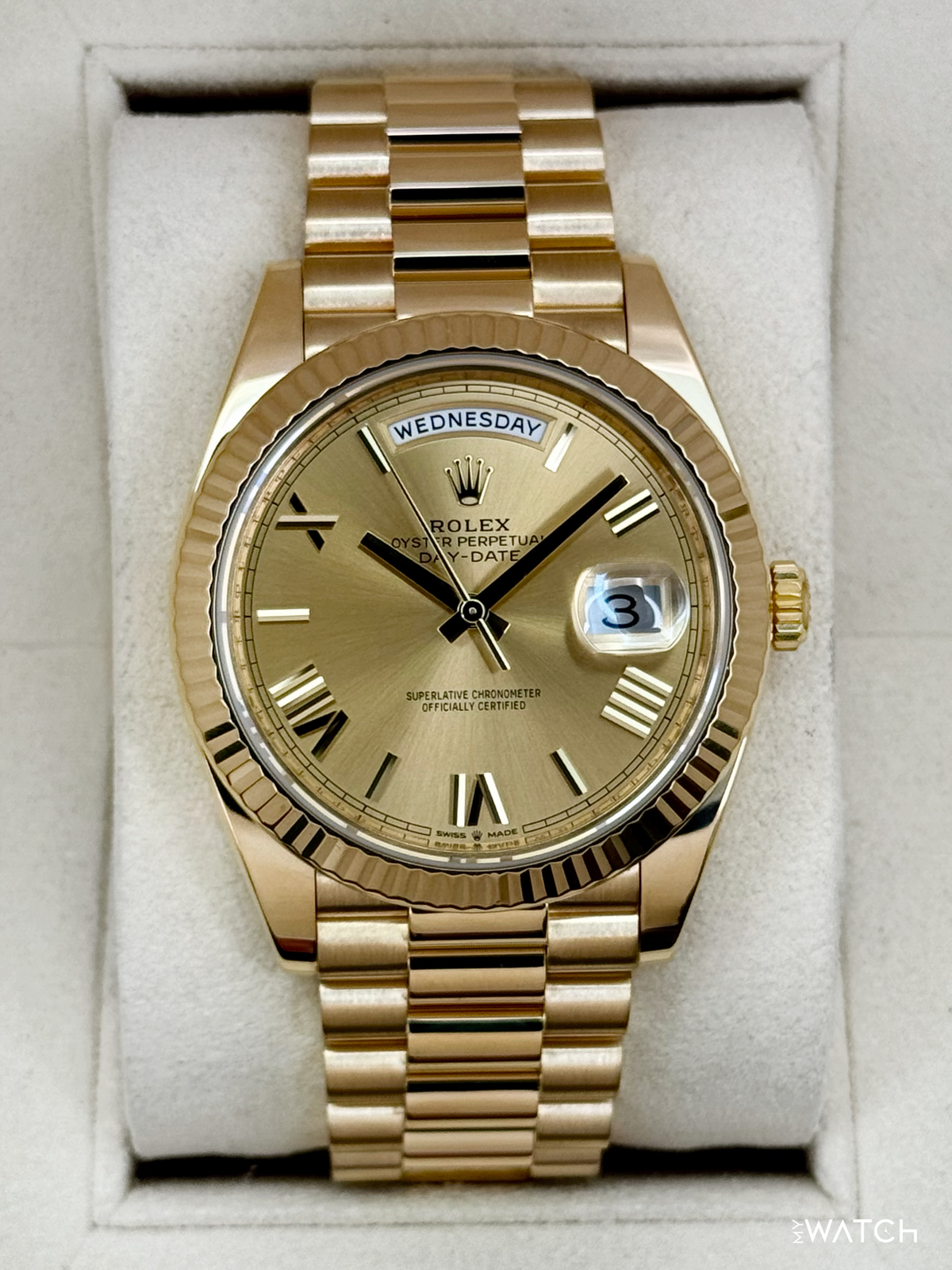 2019 Rolex Day-Date 40mm 228238 Presidential Champagne Dial (RSC WARRANTY)