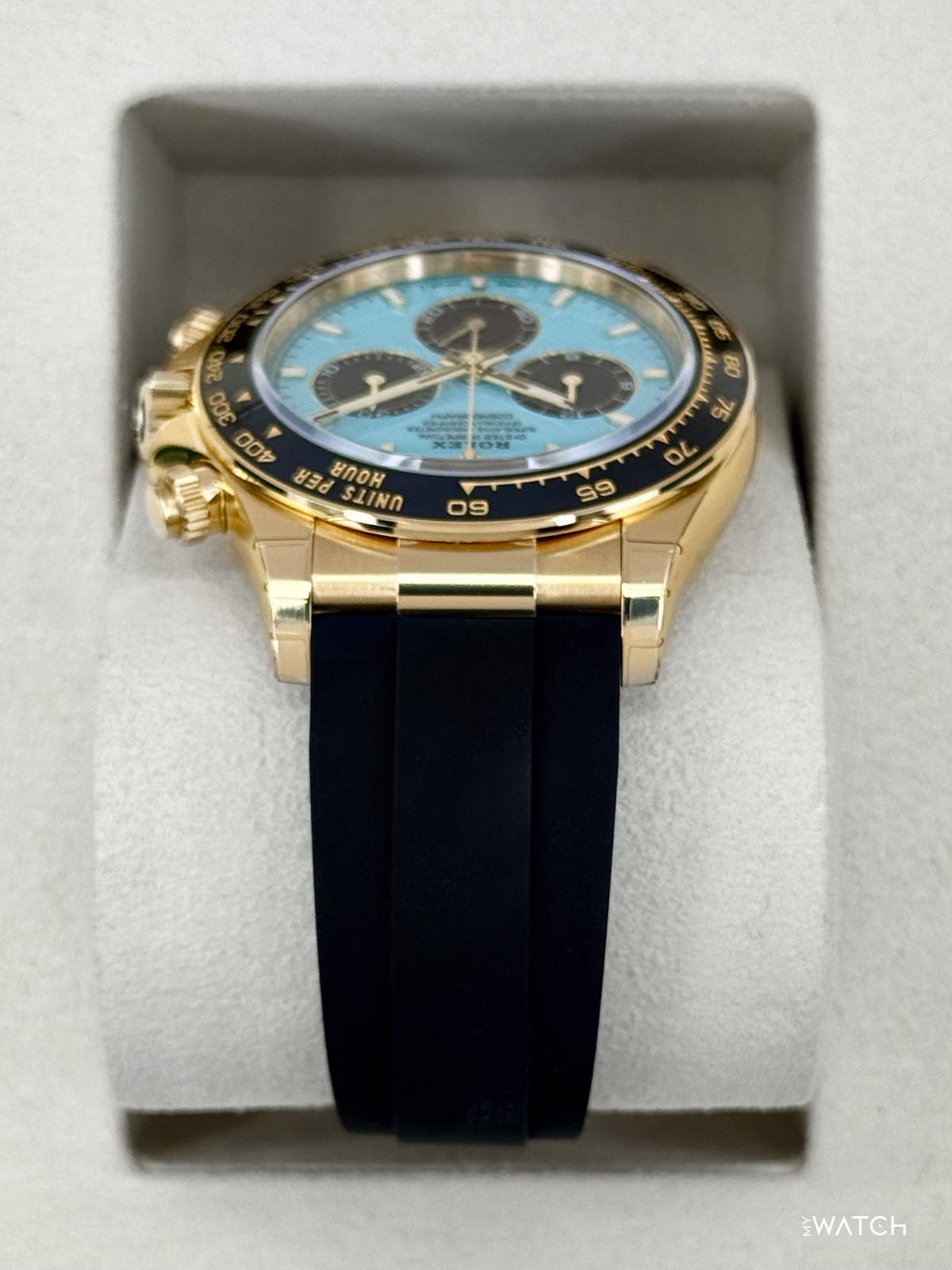 NEW 2026 Rolex Daytona 40mm 126518LN Yellow Gold Oysterflex Turquoise Dial (STICKERED)