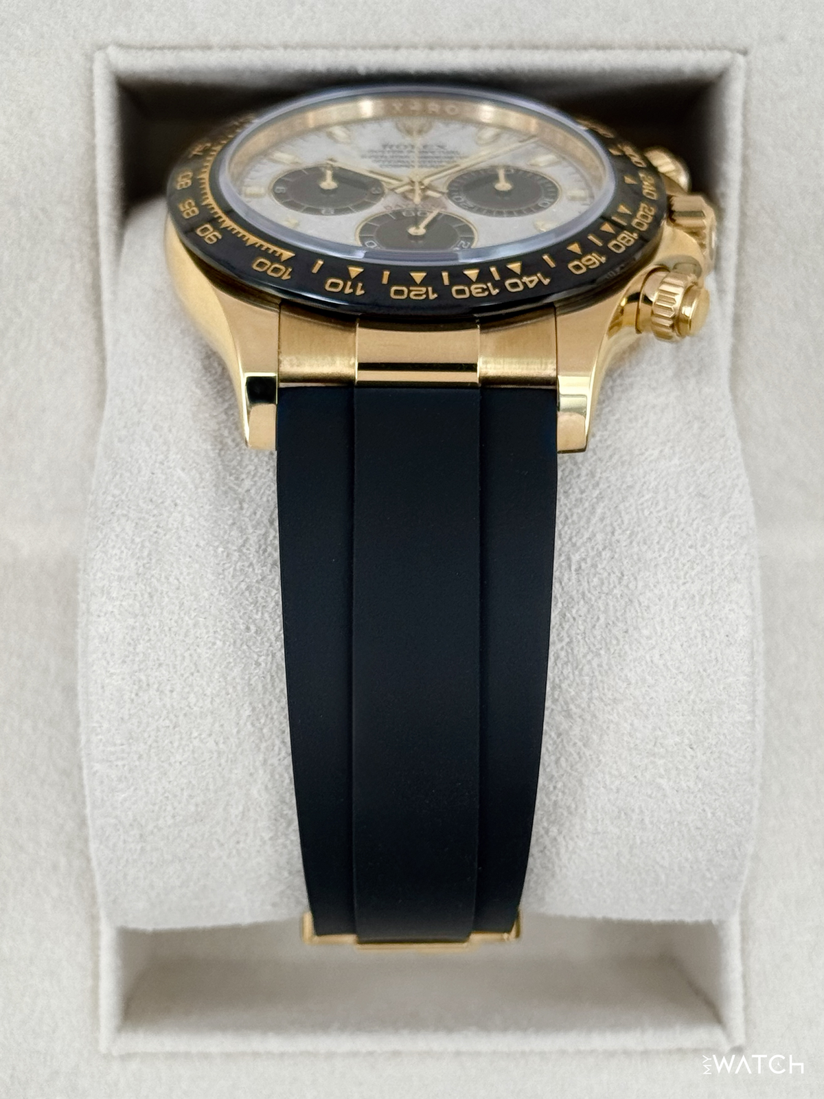 2022 Rolex Daytona 40mm 116518LN Oysterflex Yellow Gold Meteorite Dial