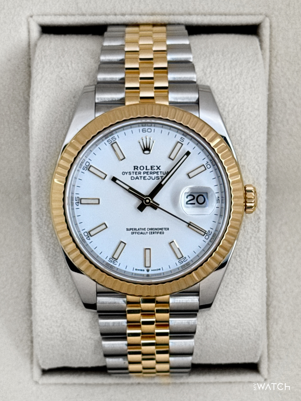 2022 Rolex Datejust 41mm 126333 Two-Tone Jubilee White Dial