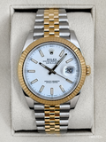 2022 Rolex Datejust 41mm 126333 Two-Tone Jubilee White Dial