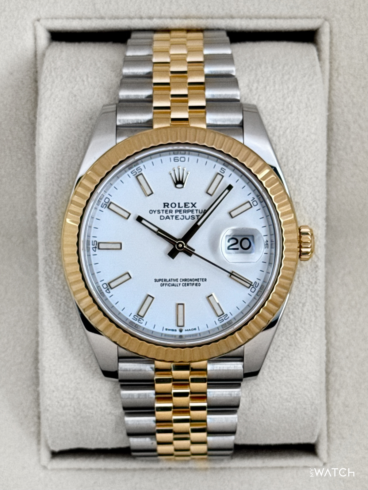 2022 Rolex Datejust 41mm 126333 Two-Tone Jubilee White Dial