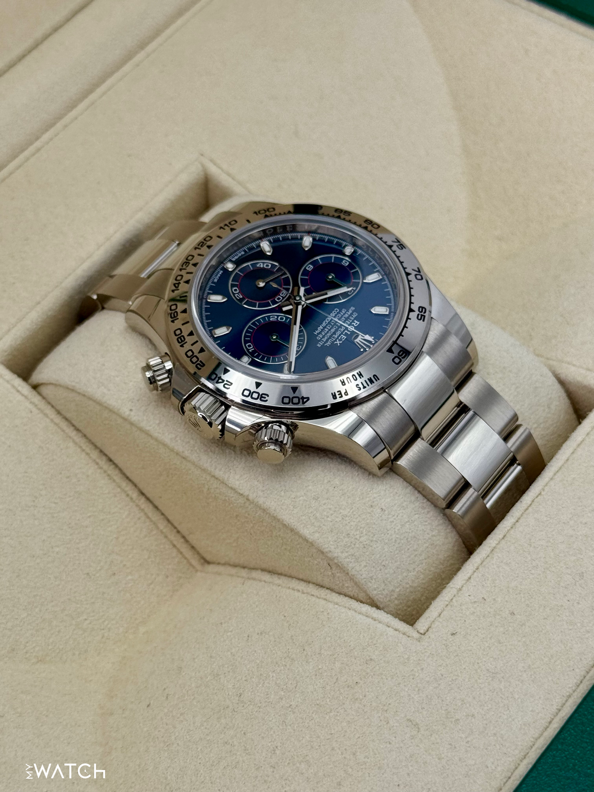 2021 Rolex Daytona 40mm 116509 White Gold Blue Dial