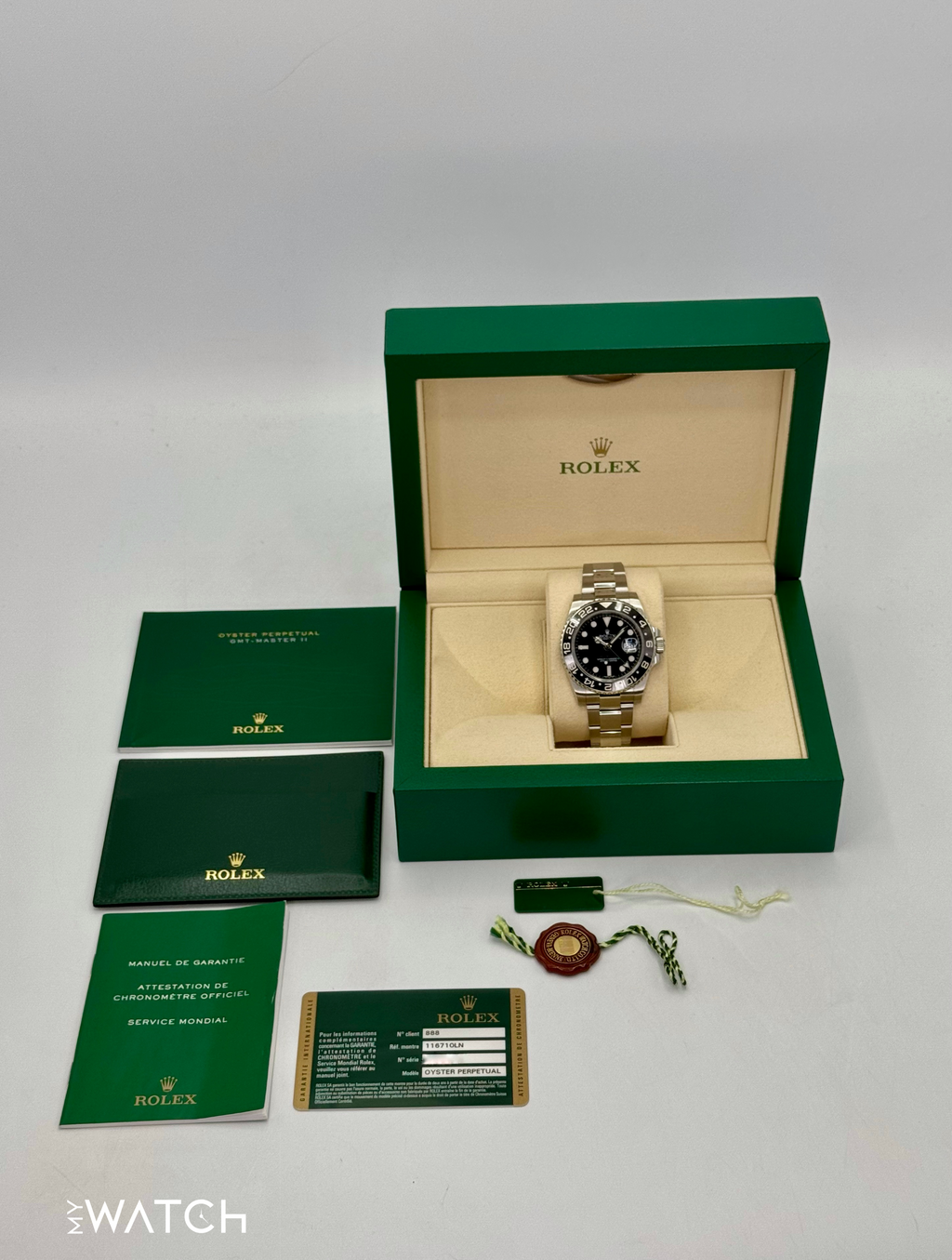 2014 Rolex GMT-Master II 40mm 116710LN Stainless Steel Black Dial