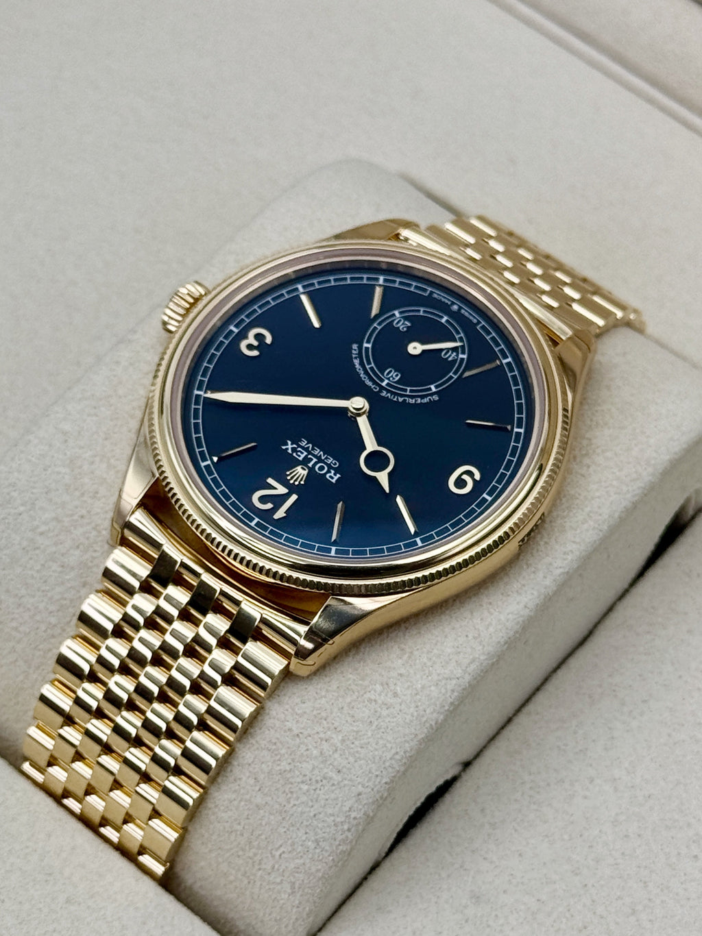 NEW 2026 Rolex 1908 39mm 52508 Yellow Gold Settimo Bracelet Black Dial
