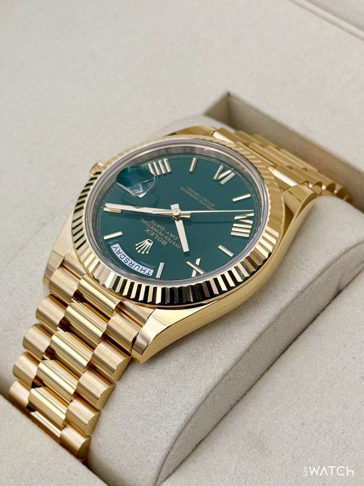 NEW 2026 Rolex Day-Date 40mm 228238 Presidential Green Dial