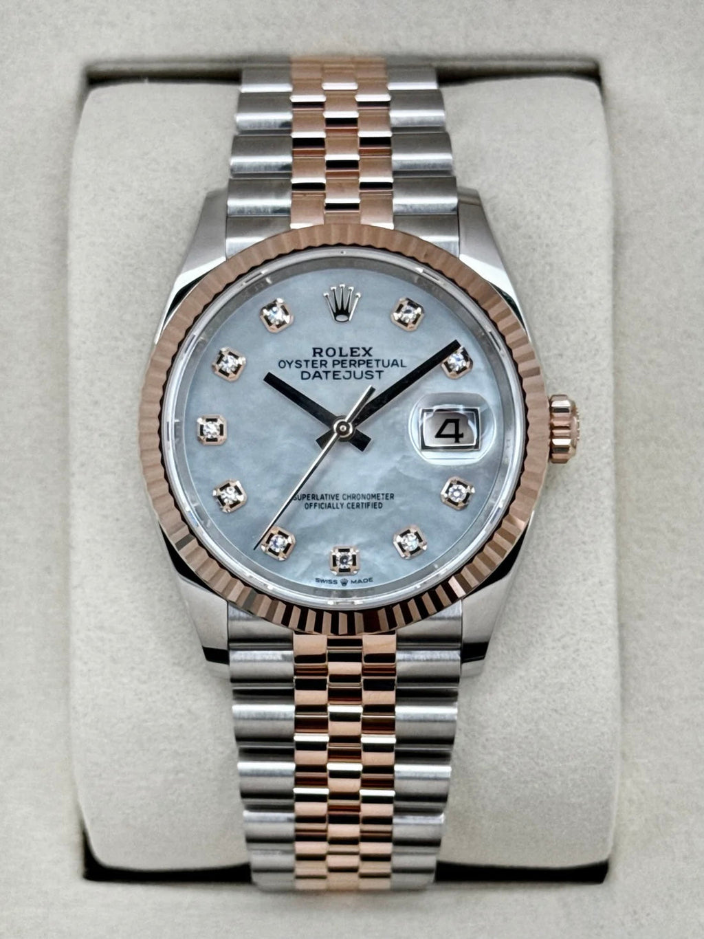 NEW 2026 Rolex Datejust 36mm 126231 Two-Tone Jubilee Mother of Pearl Diamond Dial