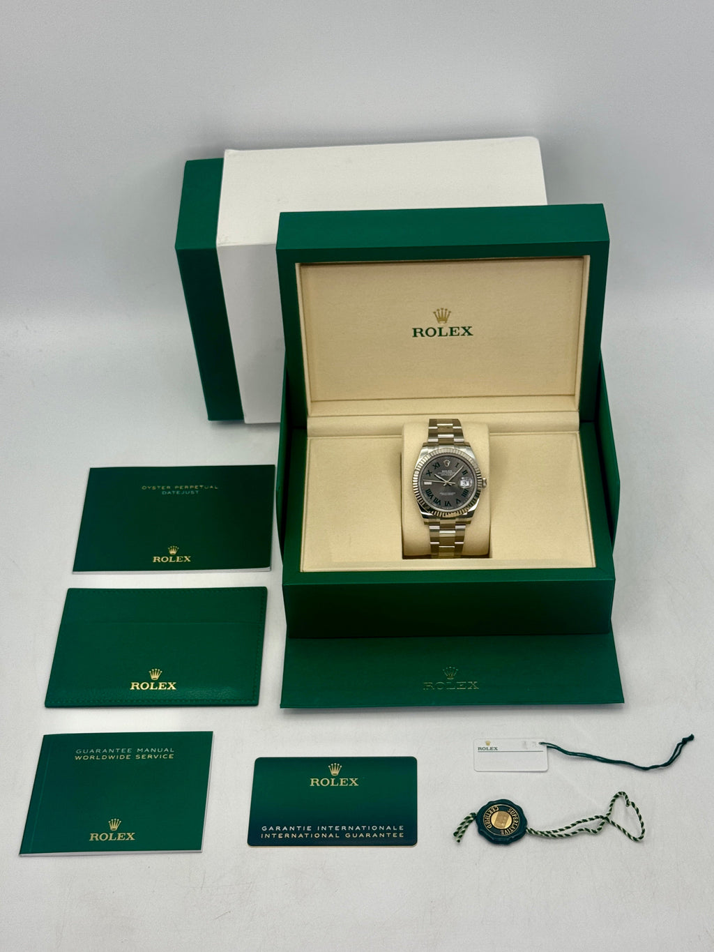 NEW 2026 Rolex Datejust 41mm 126334 Stainless Steel Oyster Wimbledon Dial (STICKERED)