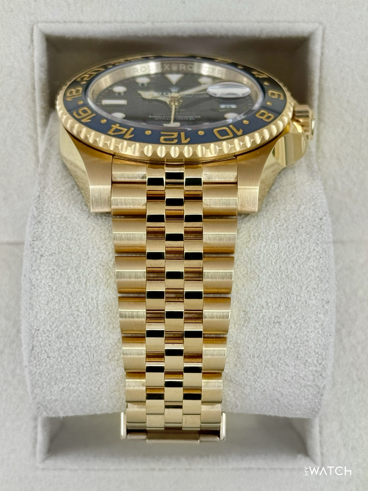 2023 Rolex GMT-Master II 40mm 126718GRNR Yellow Gold Jubilee Black Dial